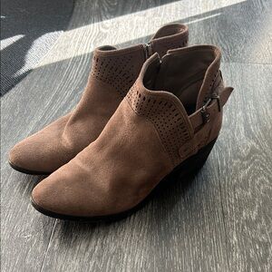 Vince Camuto Tan Suede Ankle Booties